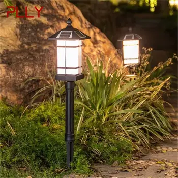 PLLY Класическа Външна Морава Лампа Black Light LED Водоустойчива Слънчев Дом, за Украса на Градината, на Пистата Вили