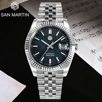 San Martin-Добрите мъжки часовник за гмуркане, класически Луксозни автоматични механични часовници PT5000, модерен бизнес ръчен часовник Sapphire 10 ATM