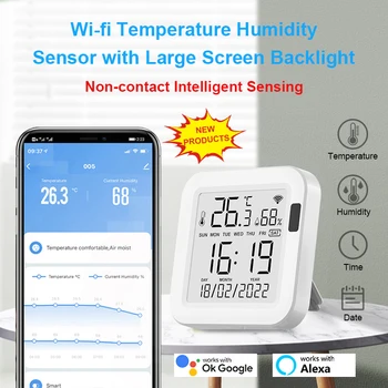 Usb Power Wifi, датчик за температура, включете за дистанционно наблюдение на време, сензор за влажност на Hristo, работа с Алекса Google Home