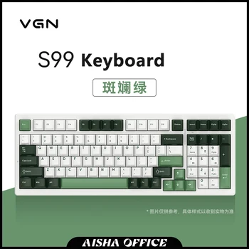 Vgn Механична клавиатура S99 Gamer Tri-Mode Wireless Bluetooth 2.4 g, Кабелна Киберспортивный Аксесоар За Игри, за Офис компютър, Подаръци за PC