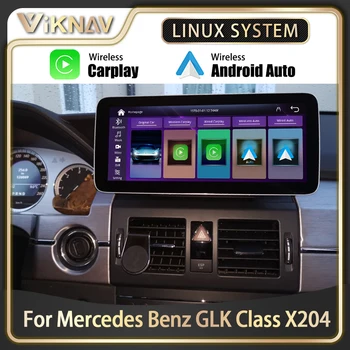 Автомагнитола Linux за Mercedes Benz GLK Class X204, безжична радио CarPlay, автомагнитола Android, мултимедия carplay, навигация