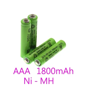 Акумулаторна батерия Абсолютно Нов 100% ААА 1,2 1800 mah Ni-MH акумулаторни Батерии За фотоапарат Играчка Градина Слънчева Светлина led фенерче Torc