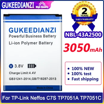 Батерия 3050 ма NBL-43A2500 За мобилен телефон TP-Link Neffos C7S TP7051A TP7051C Batteria + номер за проследяване