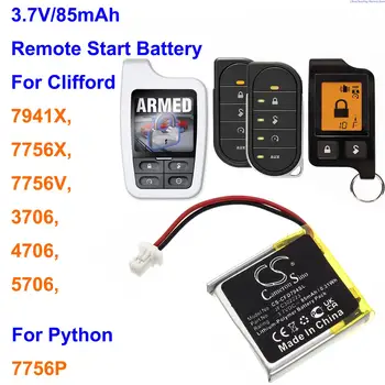 Батерията дистанционно стартиране на OrangeYu 85 ма JFC302223 за Clifford 7941X 7756X 7756V 3706 4706 5706, за Python 7756P