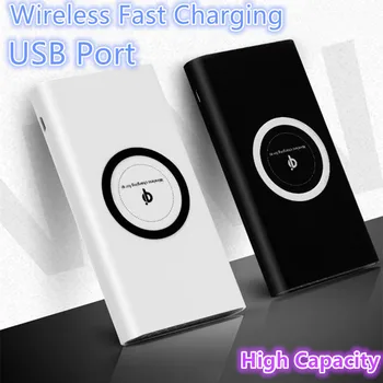 Безжична бързо зареждане на Power Bank голям капацитет портативен led дисплей 200000 ма HTC power bank USB порт външна батерия за iPhone