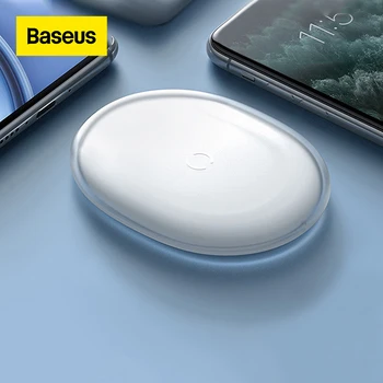 Безжично зарядно устройство Baseus Jelly 15 W, Бързо безжично зарядно устройство Qi за iPhone Airpods Pro, Бързо безжично Зарядно за телефон