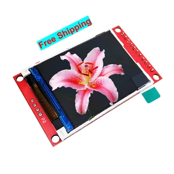 Безплатна доставка с фабрика! 2,0-инчов 3-те бели led TFT LCD модул с цветен екран, сериен порт SPI изисква само 4 вход изход за подкрепа на UNO STM32