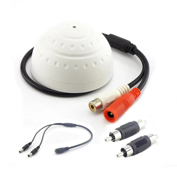 ВИДЕОНАБЛЮДЕНИЕ Звукосниматель Микрофон Аудио Звук dc от 1 до 2 Лентов газа мощност Кабел RCA Конектор от типа 