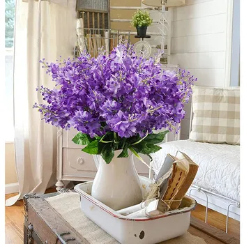 Глициния, Зюмбюл, Фалшиви дълги изкуствени цветя, букети цветя за една ваза Декор със собствените си ръце, Скандинавски домашен офис, Сватбена договореност, Декор