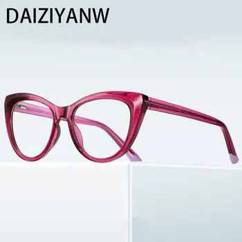 Дамски модни Цветна оптични рамки за очила TR90 със защита от синя светлина, Компютърни очила, Дамски прозрачни очила на пружинном панта