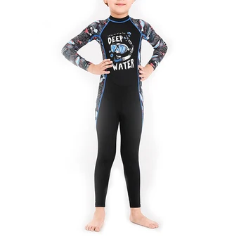 Детски неопрен 1/2, бързосъхнеща облекло за гмуркане с дълъг ръкав, Детски неопрен, бебешки дрехи за плуване, дрехи за плуване, черен, за момчета M