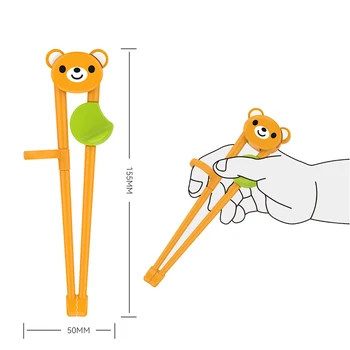 Детски образователен пръчици за хранене, обучение на пръчици за хранене за дясна ръка, подпомагаща корекция, обучение посуда