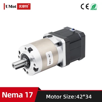 Дължина 34 mm Micro Nema 17 точност ръководят Стъпков двигател с планетарным редуктор с передаточным отношение на редуктор 5/7/10 2,93 1,3 А