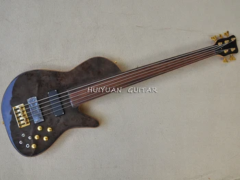 Електрическа Бас-китара от пепел с 4 струни чрез лешояд от пепел, без fretboard, адаптивни