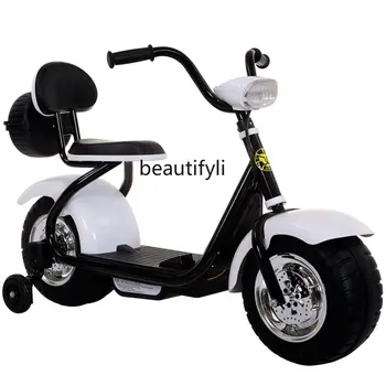 Електрически мотоциклет zq, двухколесный играчка кола, триколка, подаръци за рожден ден за мъже и жени, преносим кола