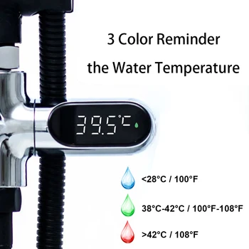 Електричество Гореща вана следи температурата на Водата Начало led дисплей Смесители За Душ Термометър за вода Измерване на температурата за къпане