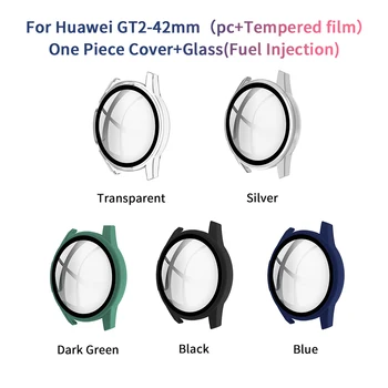 за Huawei Watch GT 2 42 мм, Калъф за КОМПЮТЪР + Протектор От закалено Стъкло За Huawei WatchGT2 GT2 42 мм Аксесоари Пълно Покритие на Бронята