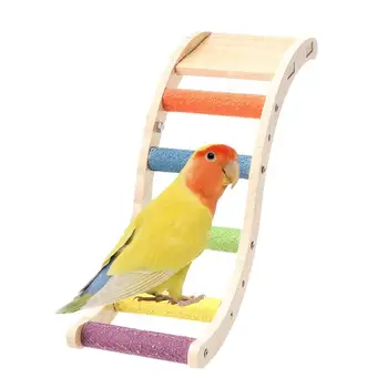 Играчка дървена стълба за птици, Играчка Дървена стълба за Папагали, играчка за упражнения с птици, Детска стълба за Папагали, Какаду