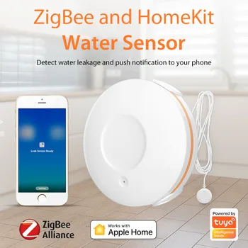 Интелигентен детектор за преливане НЕО Sasha Apple HomeKit и ZigBee, потопяема сензор за завършване на ниво на водата Sensilla