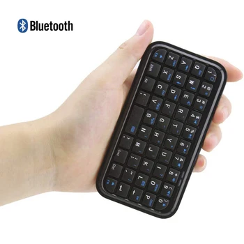 Клавиатура, Bluetooth 3.0, Акумулаторна, Мини-Тънка Безжична клавиатура за пътуване, Малка Преносима Клавиатура с 49 клавиши за таблети и смартфони