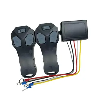 Комплект за дистанционно управление безжичен лебедка, лесна инсталация, преминете на телефонната слушалка 12V 24V, 2 Електрически дистанционно управление за кола UTV Truck