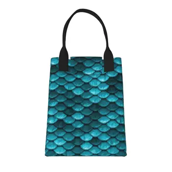 Красивата Морска синята рибка, Голяма модерна чанта за пазаруване с дръжка, множество пазарска чанта От здрав винтажной памучен плат