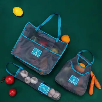 Креативна Дишаща Мрежа чанта За съхранение на лук, Джинджифил, Чесън, картофи, зеленчуци, Кухненски Органайзер, Висящ джоб