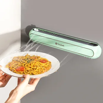 Магнитен нож за храна филм всасывающего тип за домакински тенекиен хартия Двупосочни Подвижен Ножевой нож Може да поеме стена