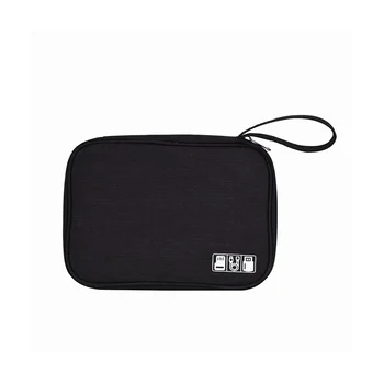 Многофункционална цифрова чанта, чанта за съхранение на кабел за предаване на данни, чанта за съхранение на мобилни слушалки, чанта за съхранение черен цвят