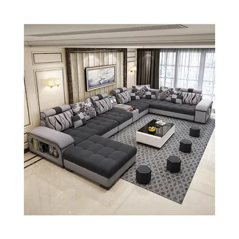 Модерен многоцветен u-образна тъкан за хола, мебели за дома, мека мебел, комплект