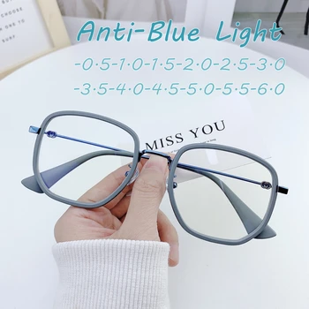 Модни Са за Очила за късогледство със защита от сините лъчи, Женски Мъжки Луксозни Големи Квадратни Очила, Трендови Очила за късогледство рецепта