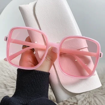 Модни улични извънгабаритни квадратни слънчеви очила в ретро-декоративни фотохромной класическа рамка, Женски Мъжки Слънчеви очила с UV400 Gafas De Sol