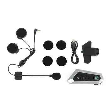 Мотоциклетни слушалки стабилна прехвърляне на IPX6 водоустойчив USB акумулаторна мотоциклетът слушалки вътрешна комуникация за полушлема