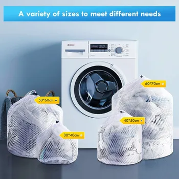 Мрежа за пране на Перална Машина С Щепсела За Захранващия Чанти За Бельо Мрежест Органайзер за Носене Защита на Облекла, Аксесоари За Дома Инструменти
