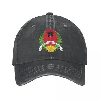 Мъжка бейзболна шапка с емблемата на Гвинея-Бисау, Деним, Класически Реколта Памучен шапка за баща-шофьор на камион, Унисекс, за Възрастни