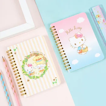 Нов Истински Sanrio Coil Book A6 Дневник Малък Бележник Kt Записная Награда Записная Награда Кити Book Детски Мини-Книжки Kawaii Добър Подарък