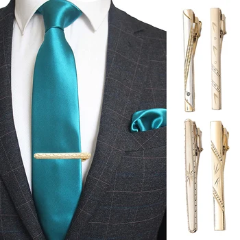 Нова мъжки шнола за вратовръзка, Класическа Лесна закопчалка-на жени, Мъжки Бизнес Сватбен клип за вратовръзка, Закопчалката златни на цвят, мъжки бижута, аксесоари