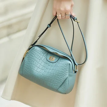 Нова оригинална дамска чанта за през рамото от естествена кожа на Супер First ръчно изработени, модни чанти на рамо #YC316