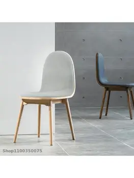 Обичай Скандинавски Минималистичен Дизайнерски стол за хранене от съвременната тъкан, Мрежест Червен Модерен Книгата стол, Работно стол от масивна дървесина, Домашен стол
