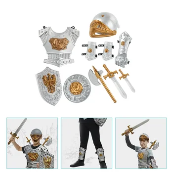 Пластмасови Играчки Костюм на Рицар Облекло За Изказвания Костюм за Cosplay Набор от Играчки За Момче