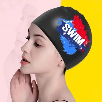 Плувни шапки, ултра-леки, без мирис, Защитен, водоустойчив, гъвкав, Спорт, за гмуркане, Шапка за плуване за жени