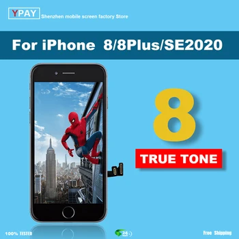 Поддържа True Tone За iPhone 8 8Plus SE2020 LCD дисплей с 3D сензорен екран, цифров преобразувател NoDead Pixel