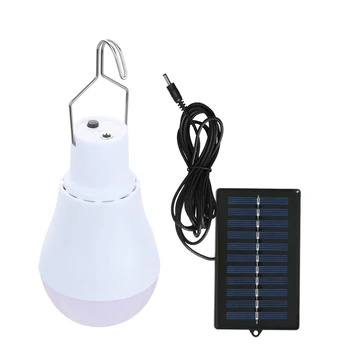 Преносима светодиодна лампа на слънчеви батерии 110лм Енергоспестяващ лампа за външно къмпинг, Туризъм, Риболов, аварийно осветление палатки