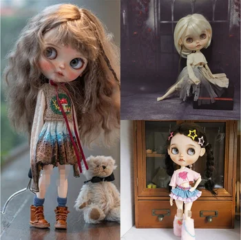 Продажба на 1/6 кукли Blyth, изработен по поръчка за грим на лицето, с шарнирно тяло