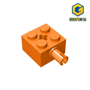 Промяна тухла Gobricks GDS-953, 2 x 2, с отвор за закрепване и ос, съвместими с lego 6232 САМ Educational Building Blocks Technical