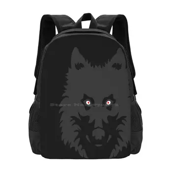 Раница за тийнейджъри, студенти, Дизайнерски чанти с шарките на носа, вълк-като муцуна, Кучетата, Подобни На вълк-като Дизайн, Вълча глутница