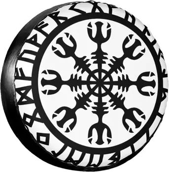 Резервна гума Viking Helm of Awe rune бронирана с водоустойчиви гуми, защитени от ултравиолетовите лъчи, подходящи за ванове и много превозни средства