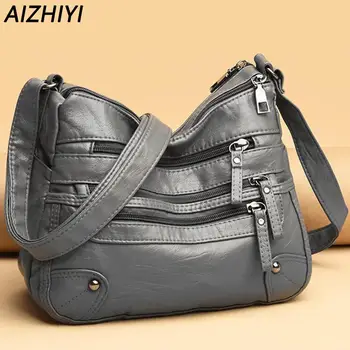 Реколта чанта през рамо за жени, ежедневни чанти-месинджър, Женствена чанта с джобове, ретро чанта, портфейл, чанта за телефон, чанта за пазаруване на работа
