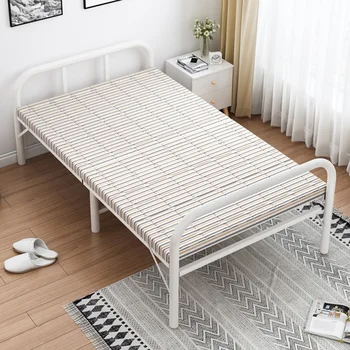 Сгъваема легло, единично легло, офис сън прост двойна прокатный номер преносим 1,2 м домашен обедната почивка е труден легло мебели за спалня