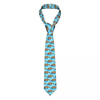 Случайни тясна вратовръзка със стрелка и забавно утконосом, Тънка вратовръзка За мъже, мъжки аксесоари, Лесен за парти, официален вратовръзка